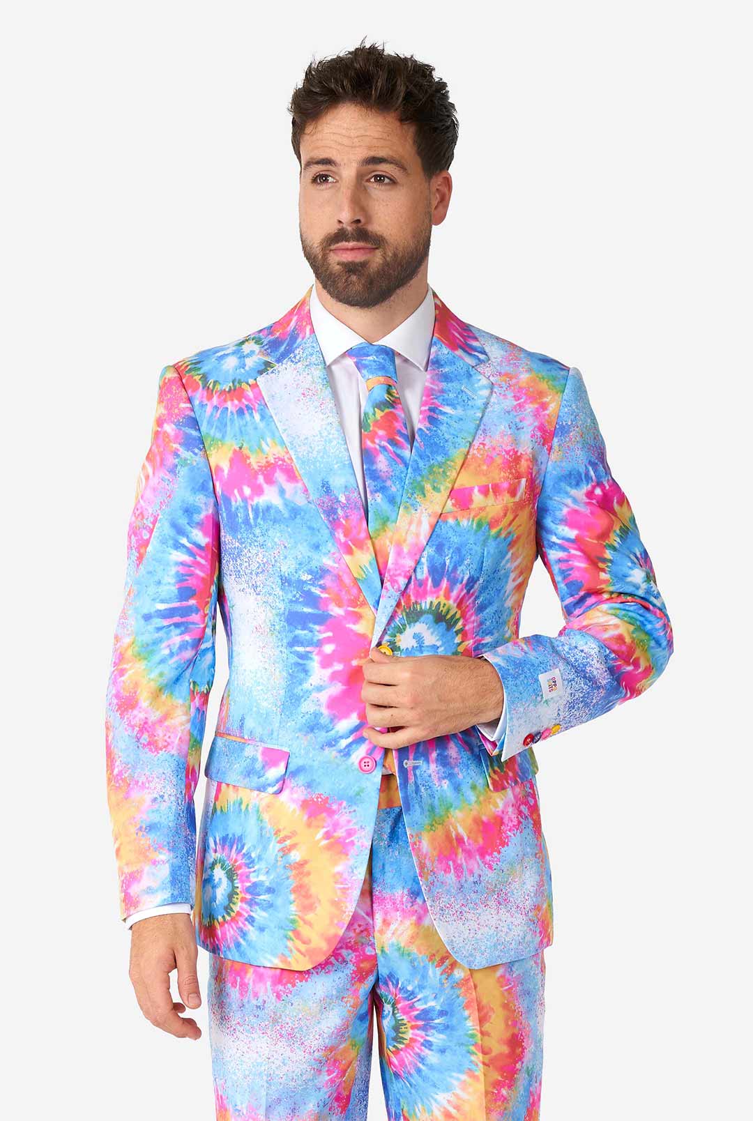 Tie Dye Traje de hombre con estampado Tie-Dye Traje de