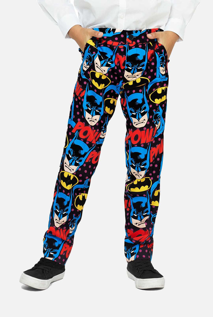 Batman themed suit for boys worn by boy