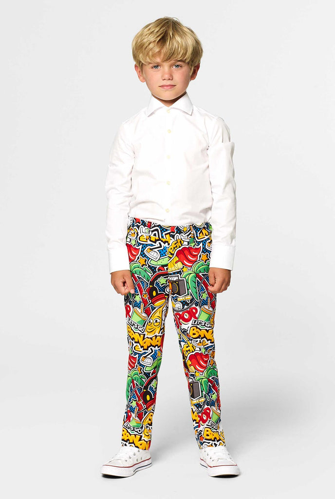 Crazy retro funny boys suit Street Vibes worn by boy 