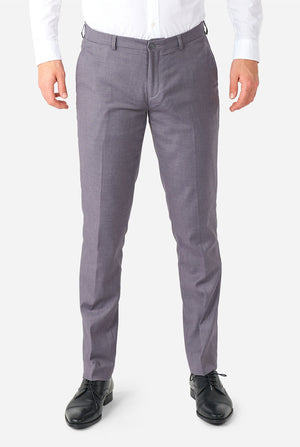 Man wearing casual grey business suit