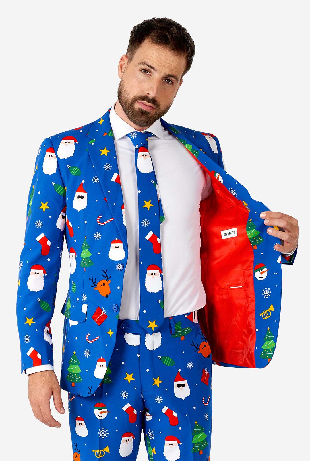 Stylish Red Printed Christmas Suit For Men Two Piece Jacket And Pants Set  With New Look Trouser Suits In Black, Green, And Blue Sizes S 4XL 221201  From Cong03, $49.1 | DHgate.Com