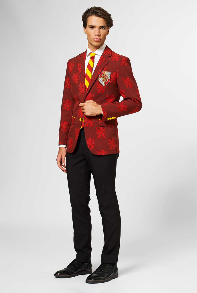 Harry Potter red Gryffindor men's suit worn by man