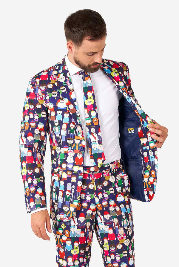 Man wearing Southpark men's suit