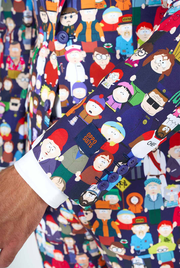 Man wearing Southpark men's suit