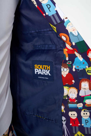 Man wearing Southpark men's suit