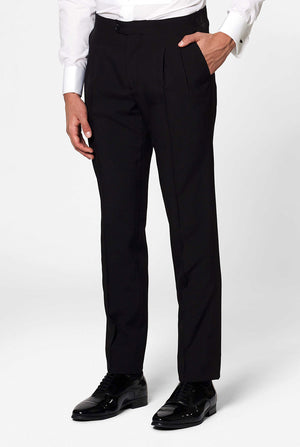 Burgundy red and black tuxedo Hot Burgundy worn by men