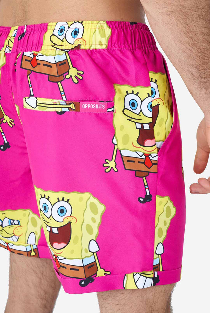 Man wearing summer outfit with SpongeBob SquarePants print