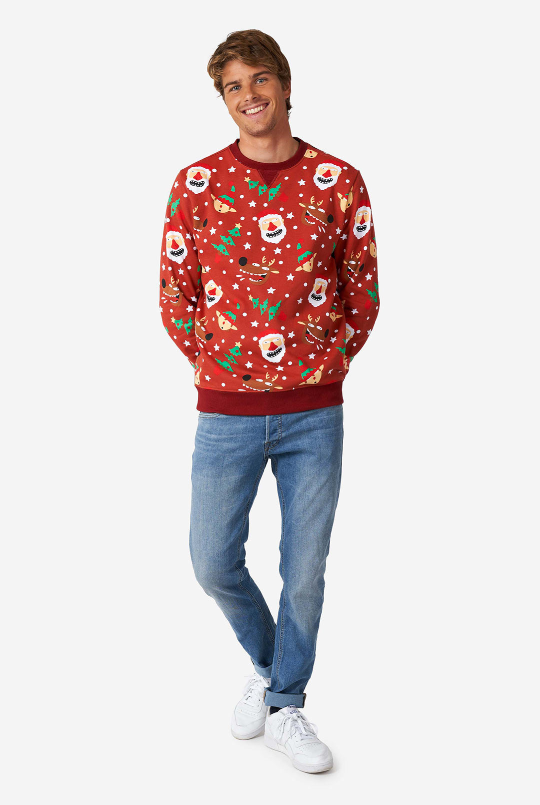 Christmas Jumper Maglione Natale Super Mario Jolly Crew Christmas