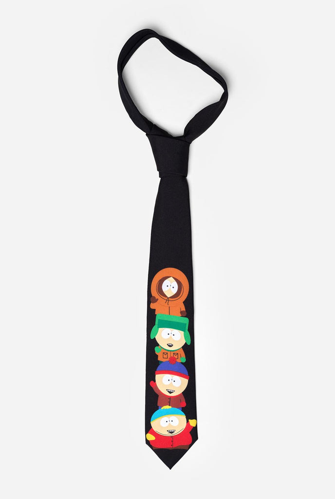 Black Tie with South Park characters Kenny, Kyle, Stan and Cartman on it