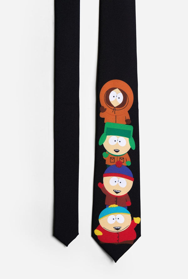 Black Tie with South Park characters Kenny, Kyle, Stan and Cartman on it